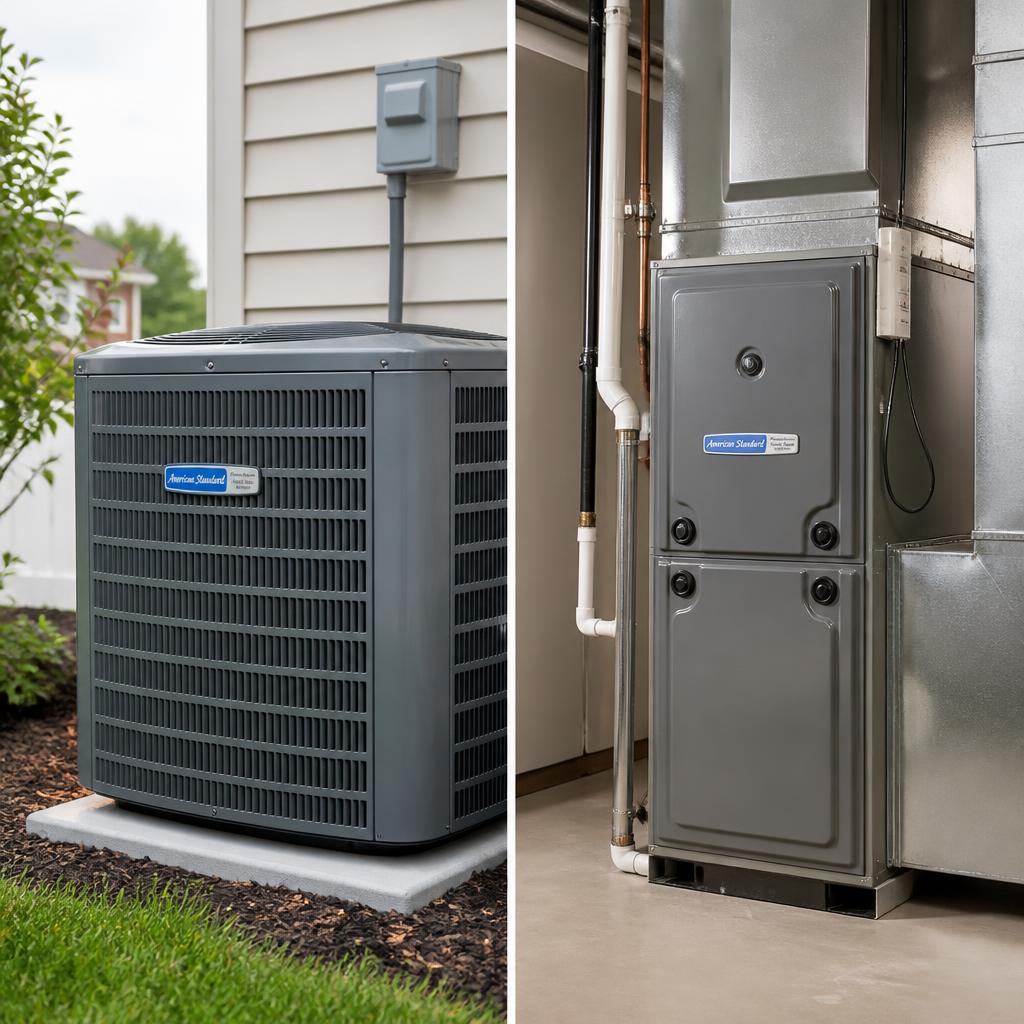 HVAC services being performed